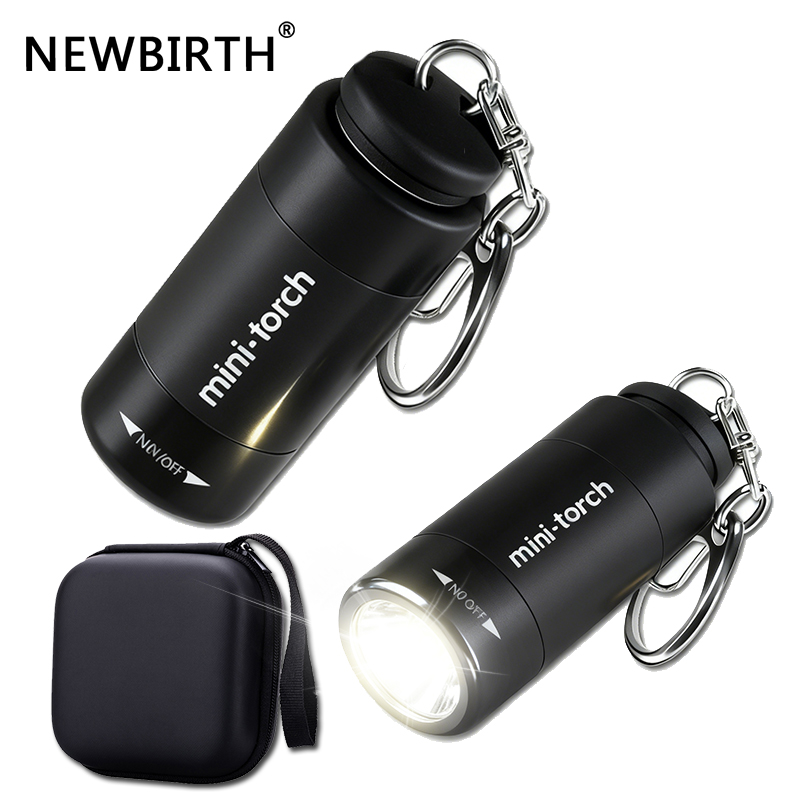 Outdoor Lighting Black - USB充電式LED多機能強力ライトポケットキーホルダー懐中電灯防水アウトドアハイキングキャンプミニ懐中電灯