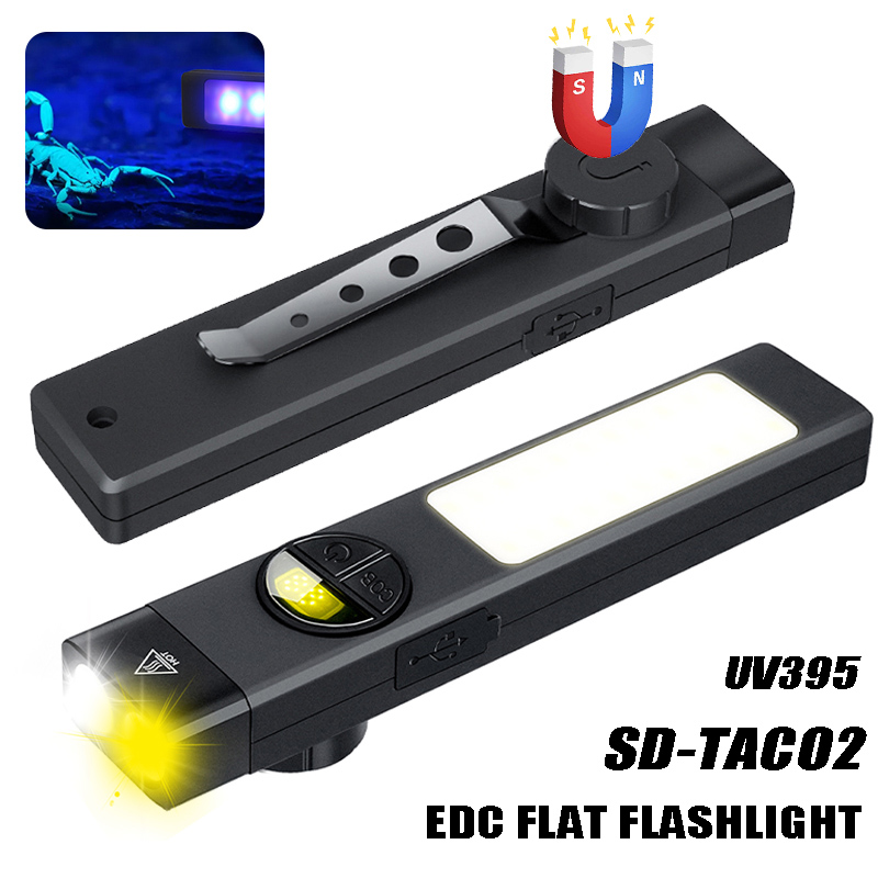 COB + LED 多機能懐中電灯 395UV ライト付きポ - Outdoor Lighting Black のレビューと価格
