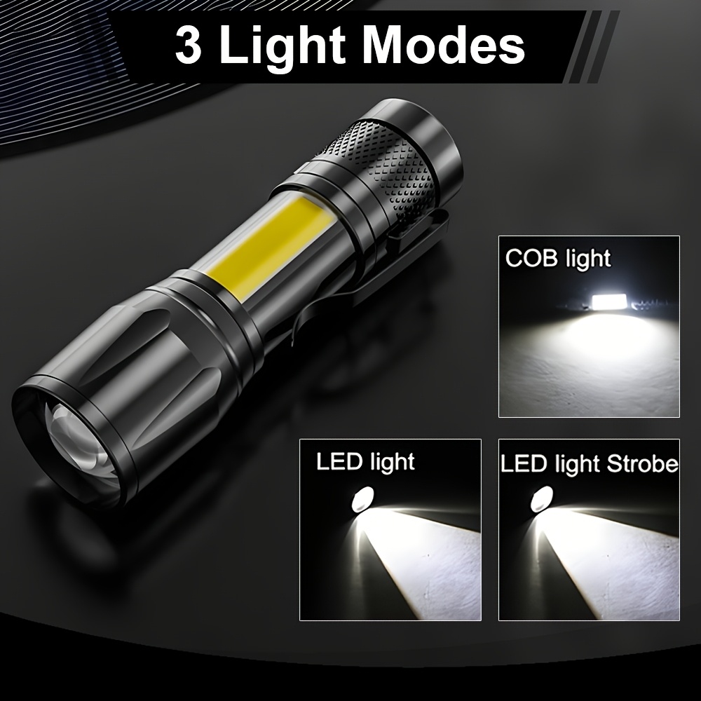 ミニ LED 懐中電灯 COB + XPE ポータブルトーチ - Outdoor Lighting Black のレビューと価格