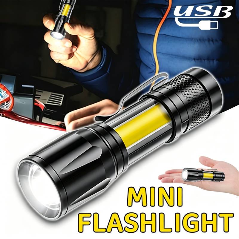 ミニ LED 懐中電灯 COB 投光器ポータブル作業トーチ  - Outdoor Lighting Black のレビューと価格