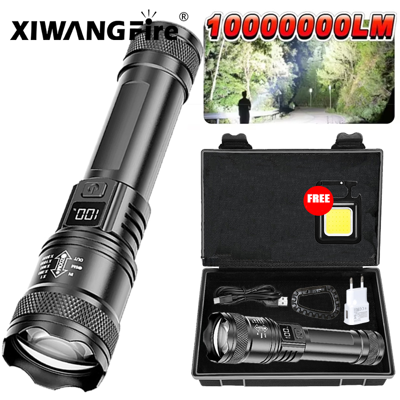 超高輝度 LED 懐中電灯 2000LM Type-C 充電 - Outdoor Lighting Black のレビューと価格