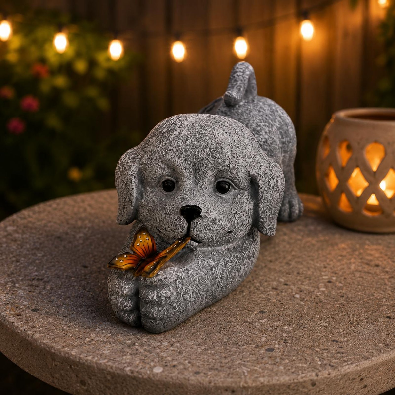 ソーラー犬像樹脂工芸品ソーラー犬ライト屋外装飾省エネ庭用配線 - Outdoor Lighting Ip65 のレビューと価格